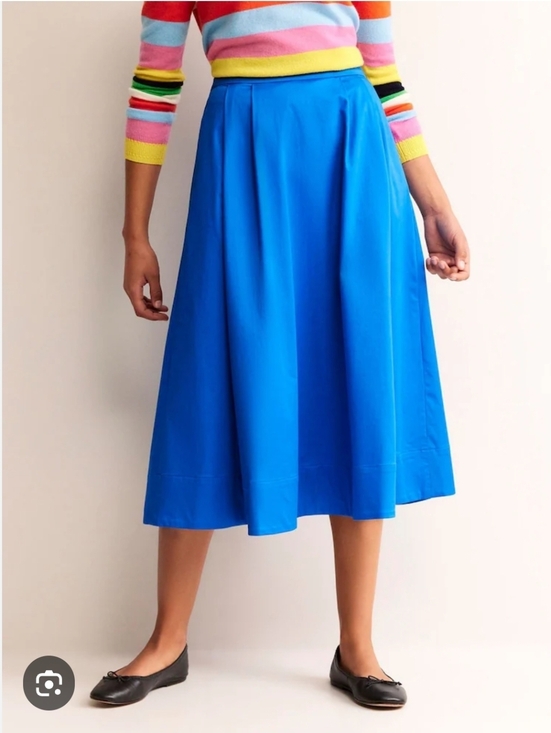 Boden Dresses & Skirts - Boden Blue Isabella Cotton Sateen Skirt Size 6R